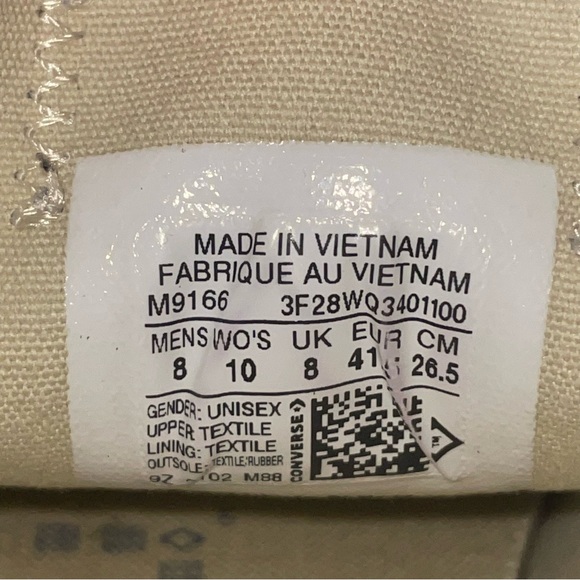 Converse All Star Low Top Black White Canvas Sneakers Men’s 8 Women’s 10 - Picture 11 of 11